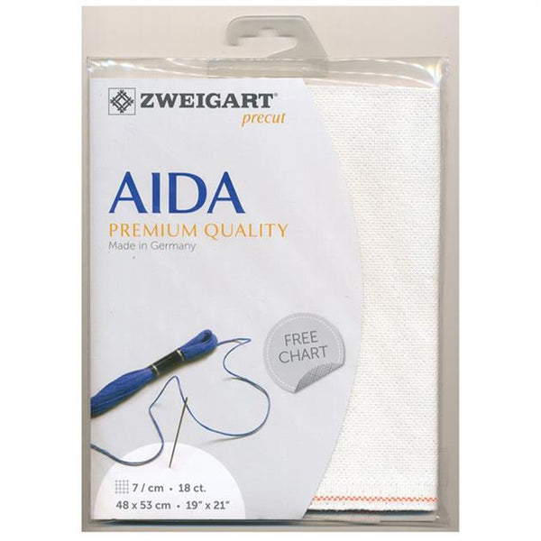 Zweigart Pre-cut Aida Cloth Fabric - Metallic 18 Count (48 x 54cm)