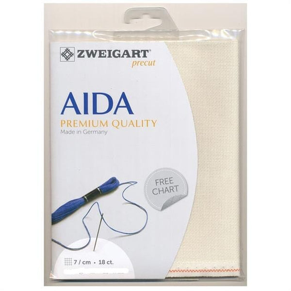 Zweigart Pre-cut Aida Cloth Fabric - 18 Count (48 x 36cm)