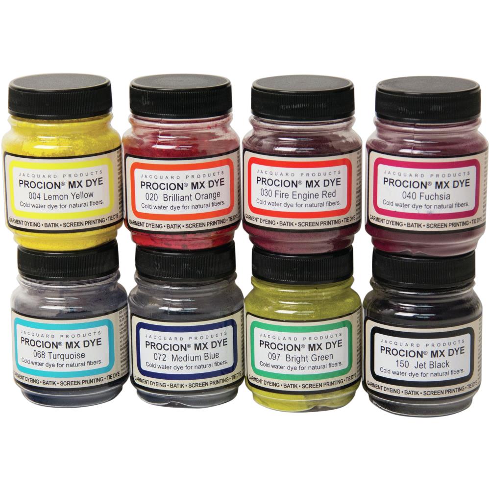 Jacquard "Procion Mx" Fabric Dye Set of 8 Colours