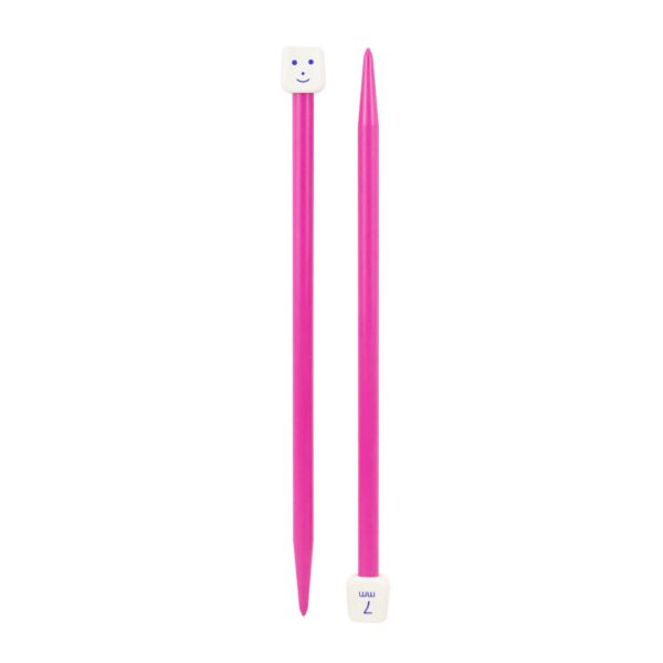 Birch 18cm (7") "Kids" Plastic Single Point Knitting Needles