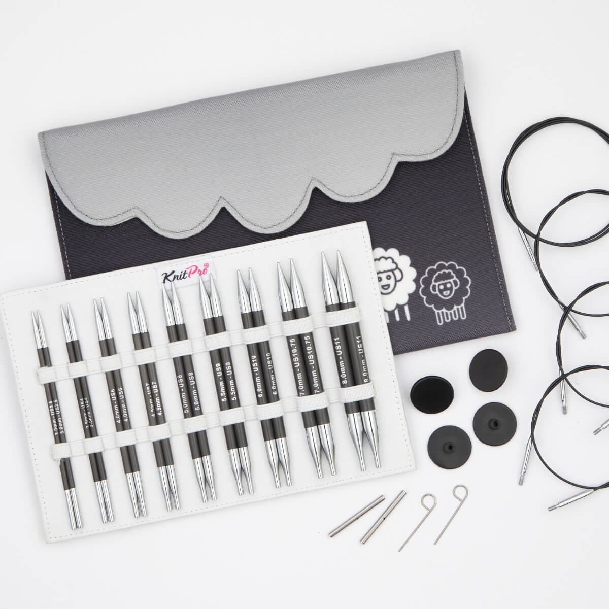 KnitPro "Karbonz" Interchangeable Circular Knitting Needles - Deluxe Set