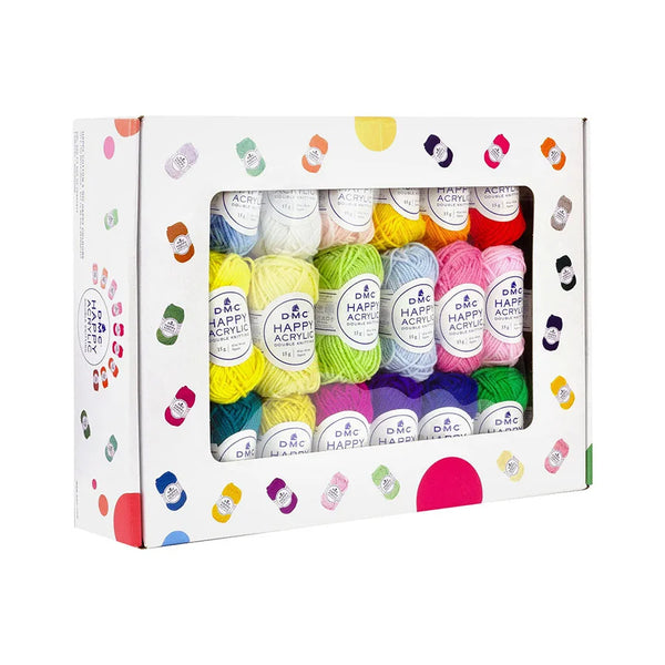 DMC "Happy Acrylic" Amigurumi Crochet Yarn - Gift Pack of 50