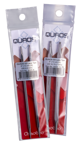 ChiaoGoo QUADS Stainless Steel Tips - 5" (13 cm)