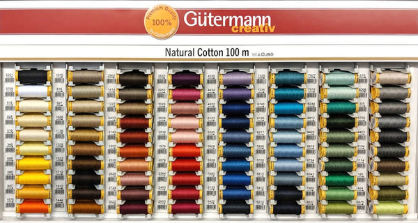 Gutermann Natural Cotton Sewing Thread - 100m Reel (Shades #4000 - #6999)