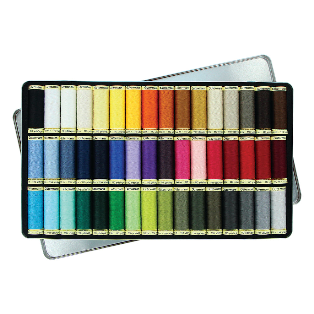 Gutermann Sew-All Sewing Thread Nostalgic Tin - 48 x 100m Spools