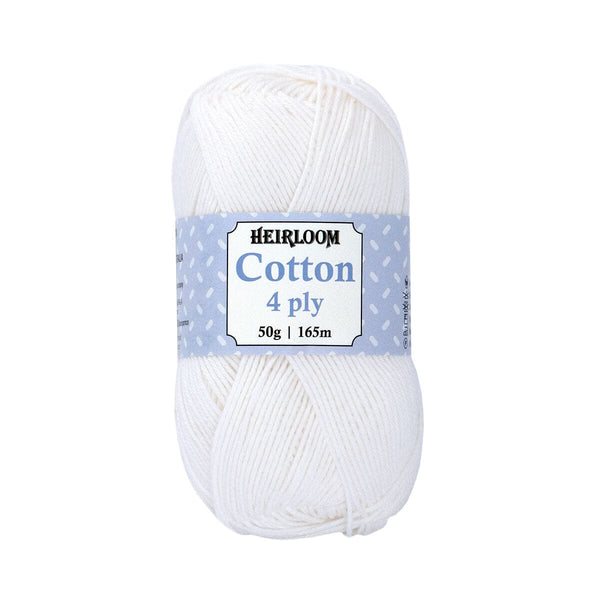 Heirloom 50g "Cotton" 4-Ply 100% Cotton Yarn