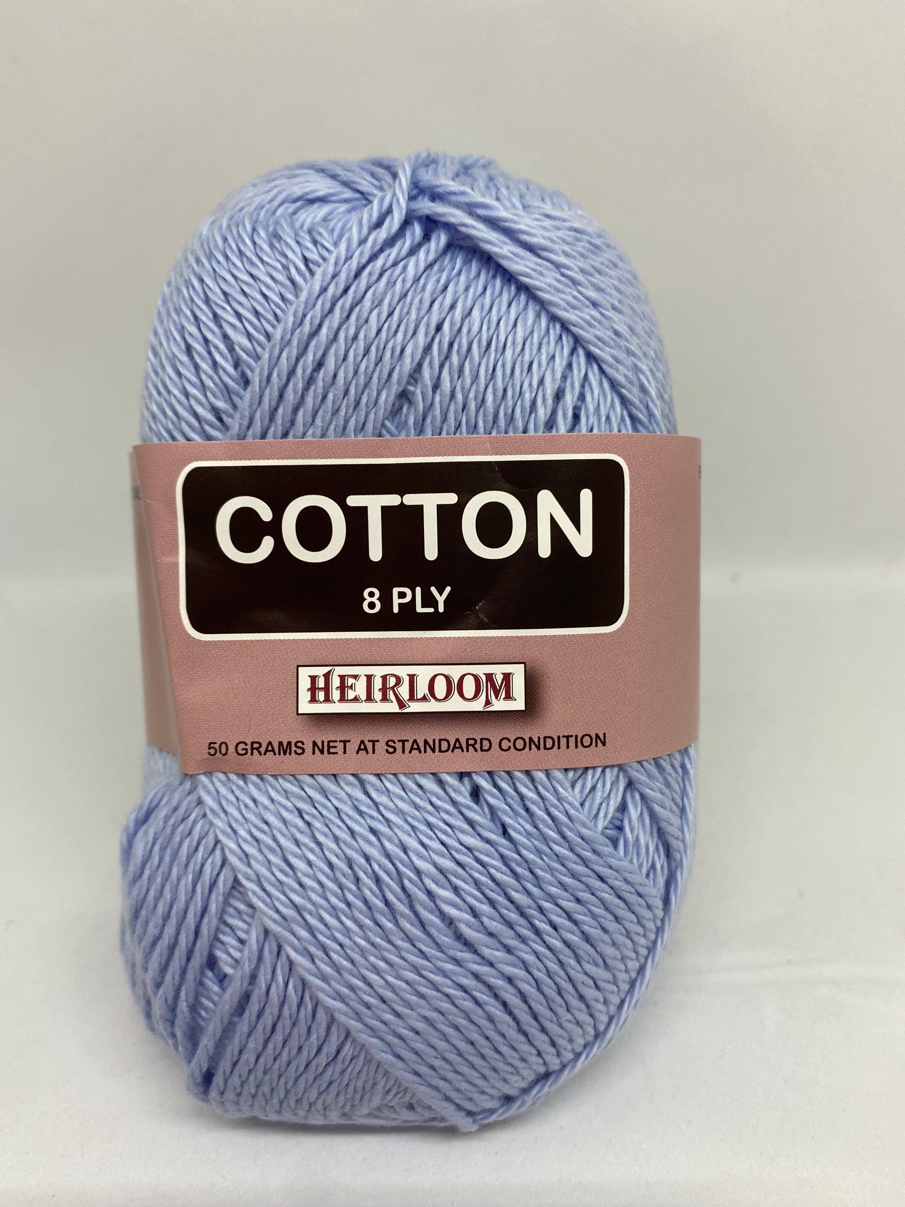 Heirloom 50g "Cotton" 8-Ply 100% Cotton Yarn