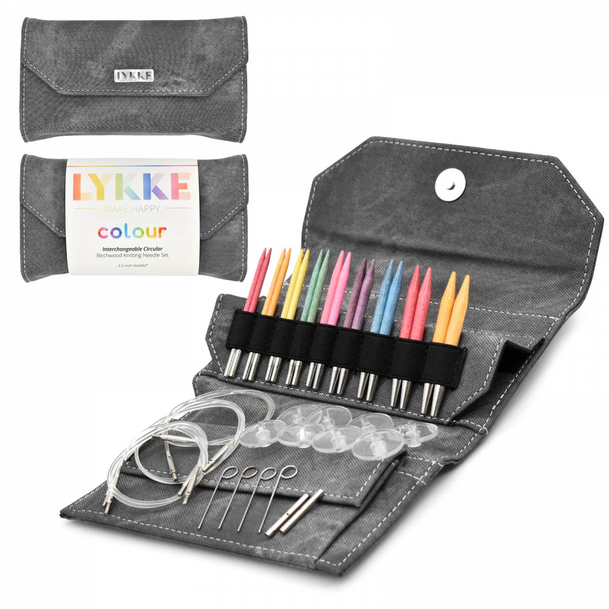 Lykke "Colour" 9cm (3.5") Interchangeable Circular Knitting Needle Set