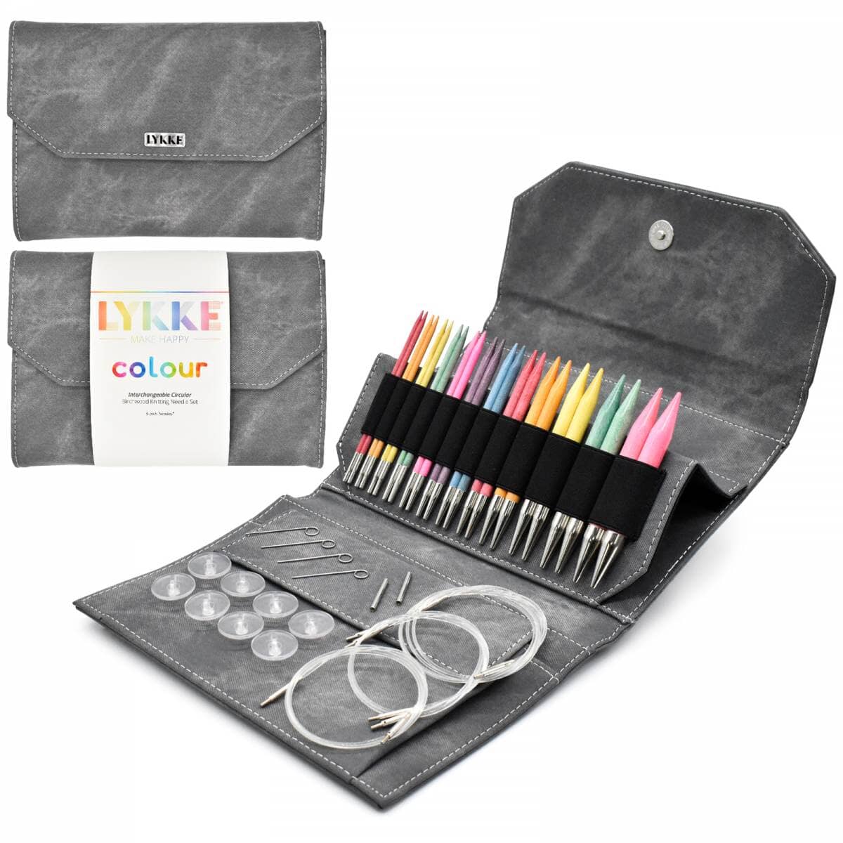 Lykke "Colour" 13cm (5") Interchangeable Circular Knitting Needle Set