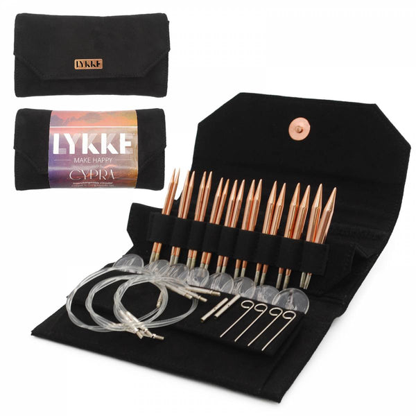 Lykke "Cypra" 9cm (3.5") Copper Interchangeable Circular Knitting Needle Set