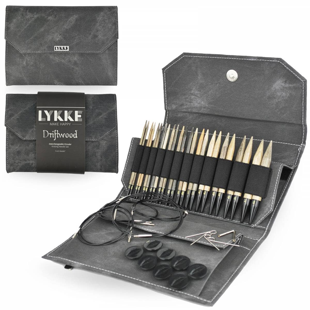 Lykke "Driftwood" 13cm (5") Interchangeable Circular Knitting Needle Set