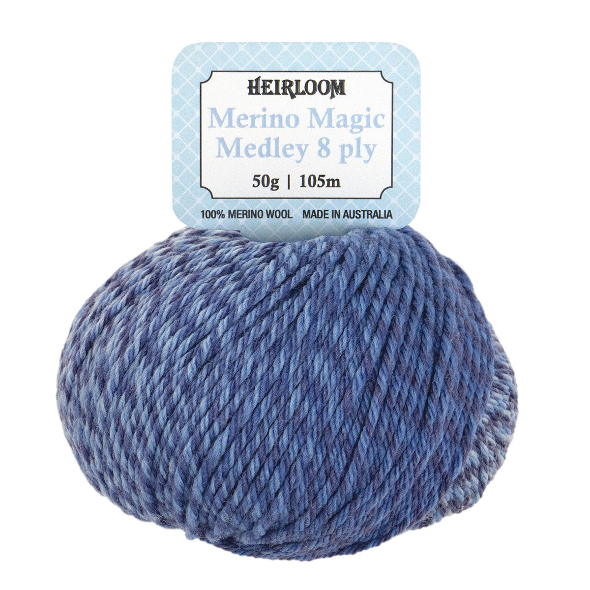 Heirloom 50g "Merino Magic Medley" 8-Ply 100% Wool Yarn