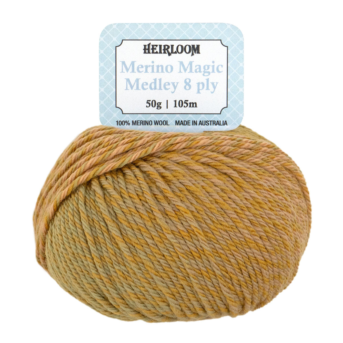Heirloom 50g "Merino Magic Medley" 8-Ply 100% Wool Yarn