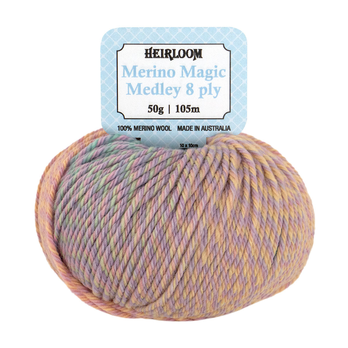 Heirloom 50g "Merino Magic Medley" 8-Ply 100% Wool Yarn