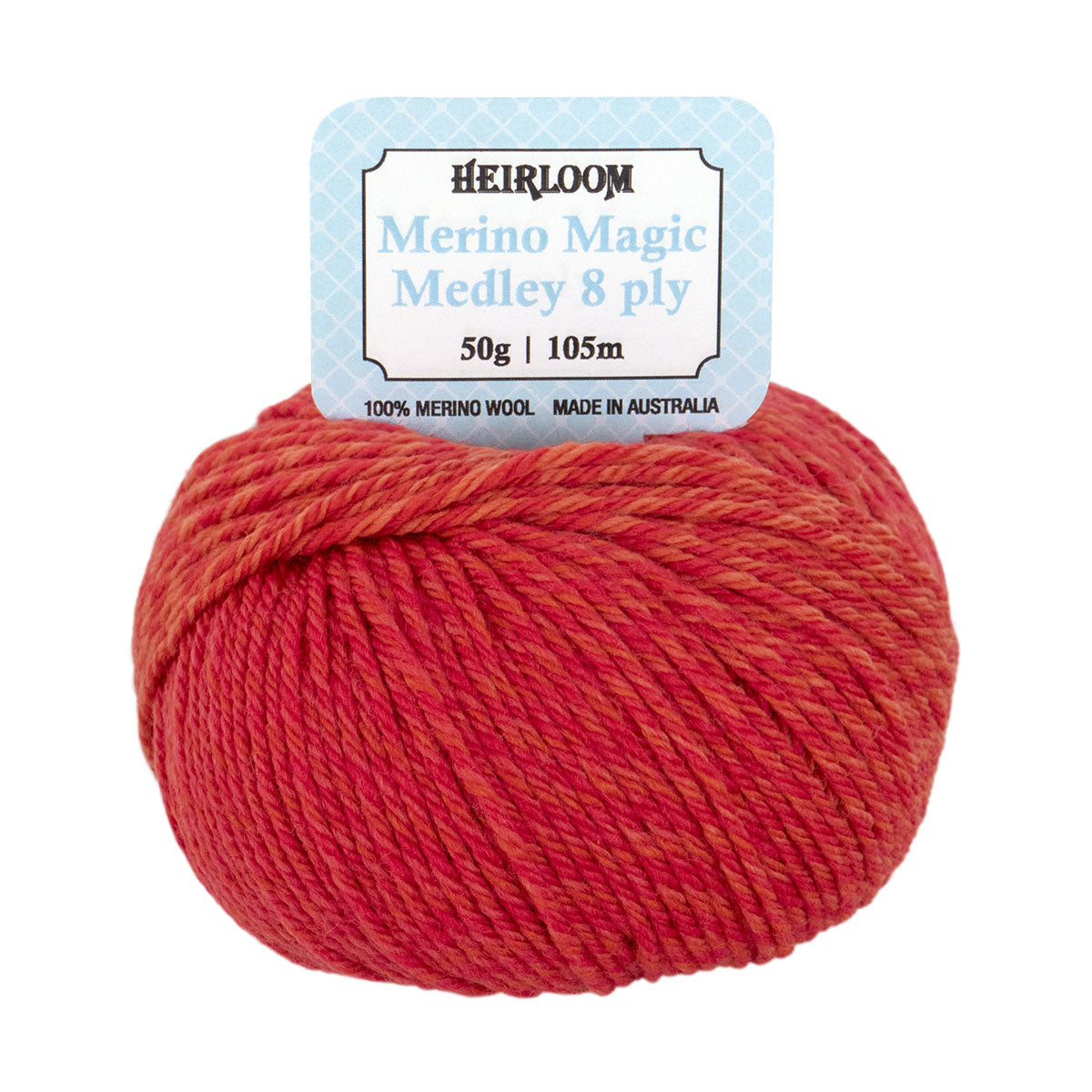 Heirloom 50g "Merino Magic Medley" 8-Ply 100% Wool Yarn