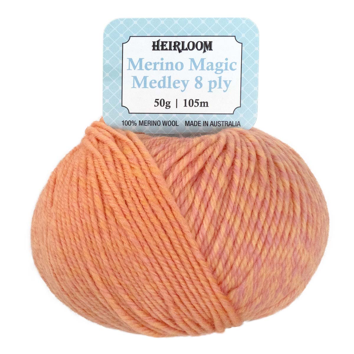Heirloom 50g "Merino Magic Medley" 8-Ply 100% Wool Yarn