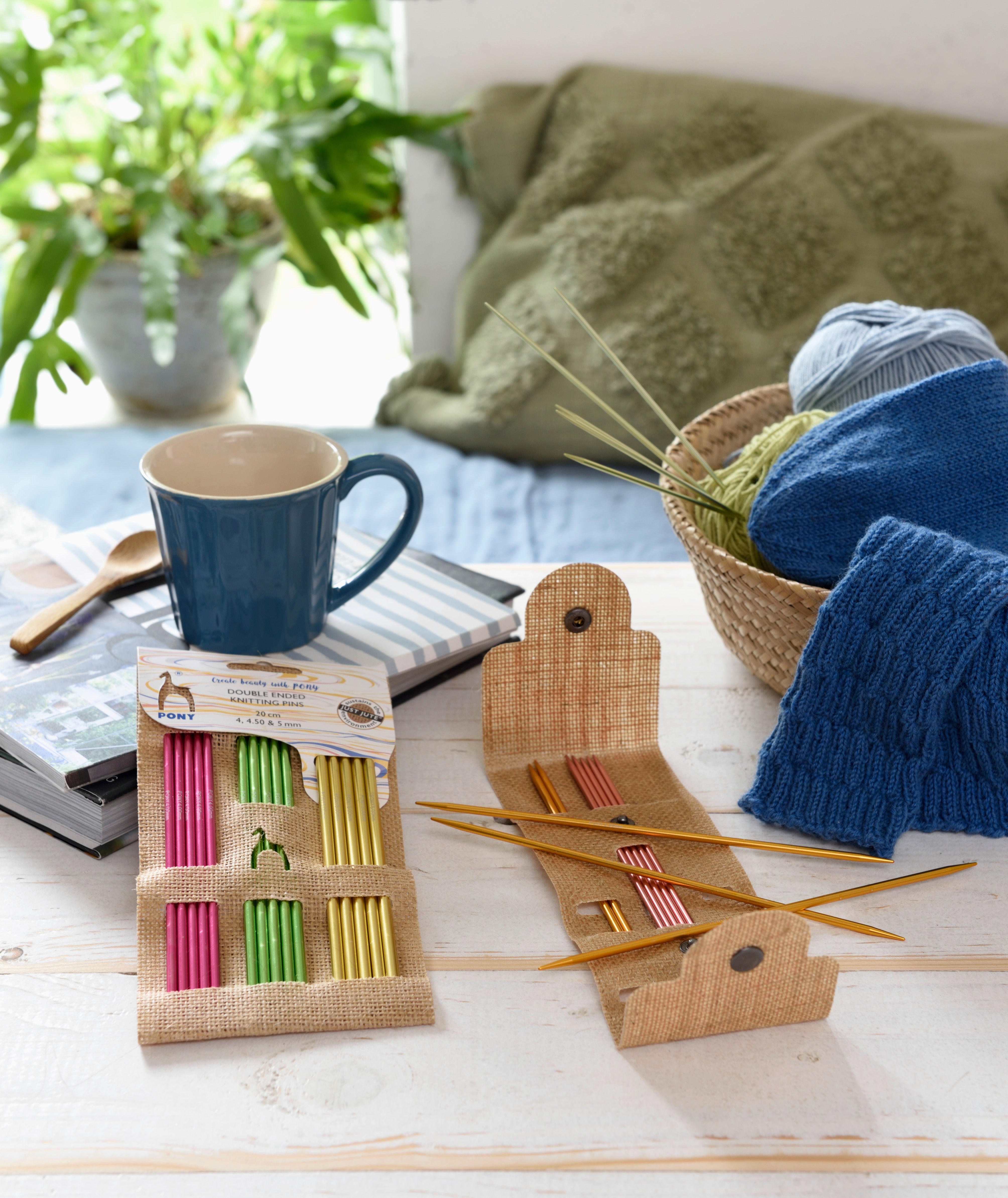 Pony "Colour" 20cm Double Point Knitting Needle - Large Set (4.00 - 5.00mm)