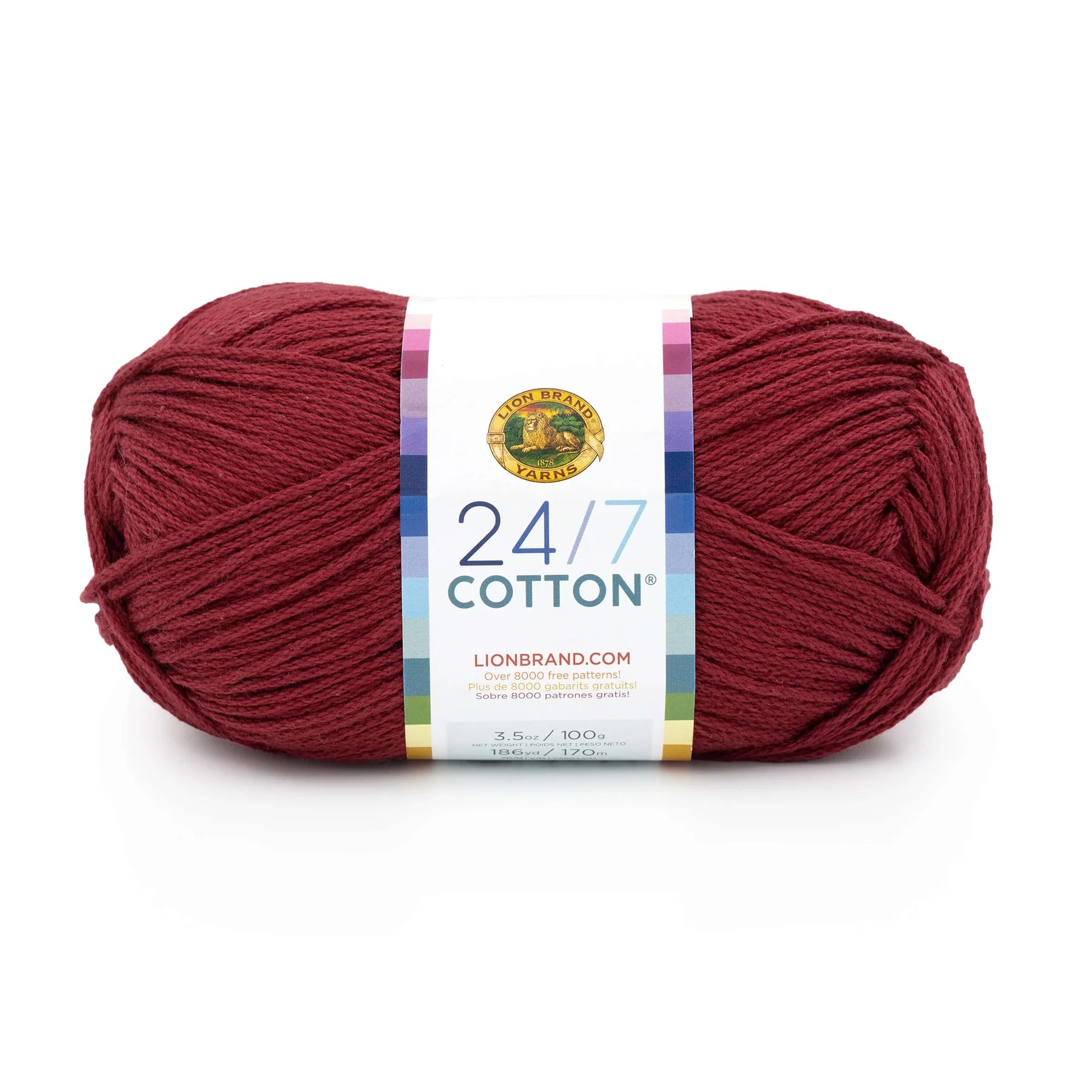 Lion Brand 100g "24/7 Cotton" 10-Ply Cotton Yarn