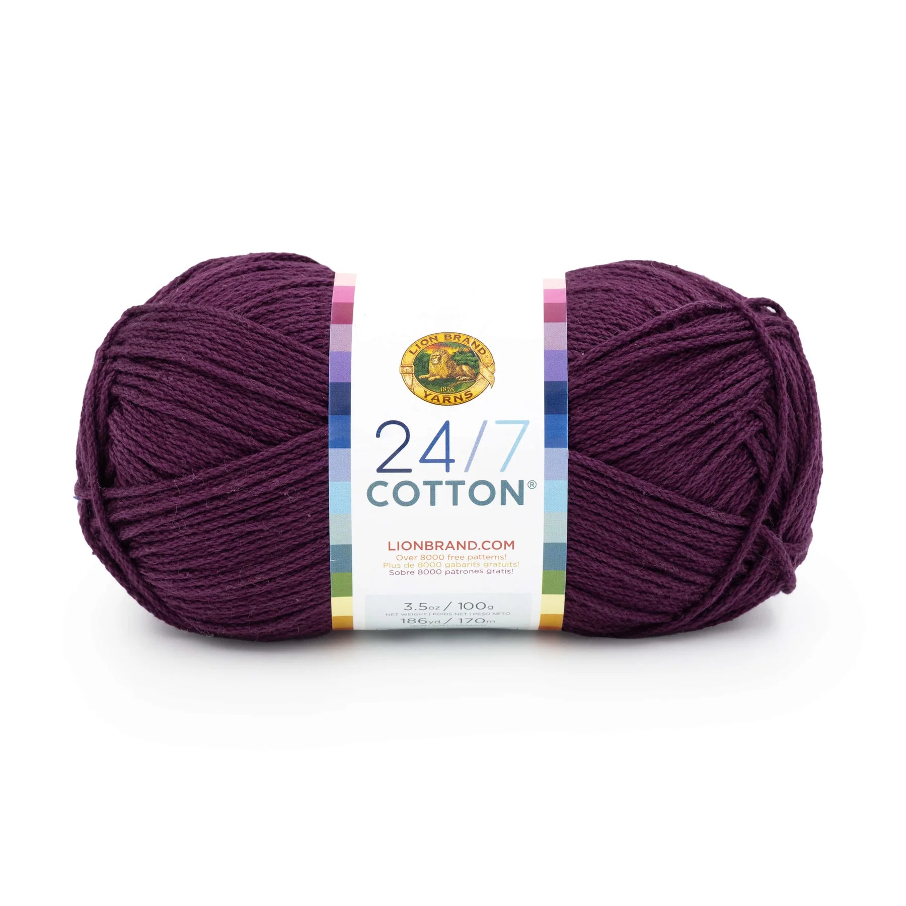 Lion Brand 100g "24/7 Cotton" 10-Ply Cotton Yarn