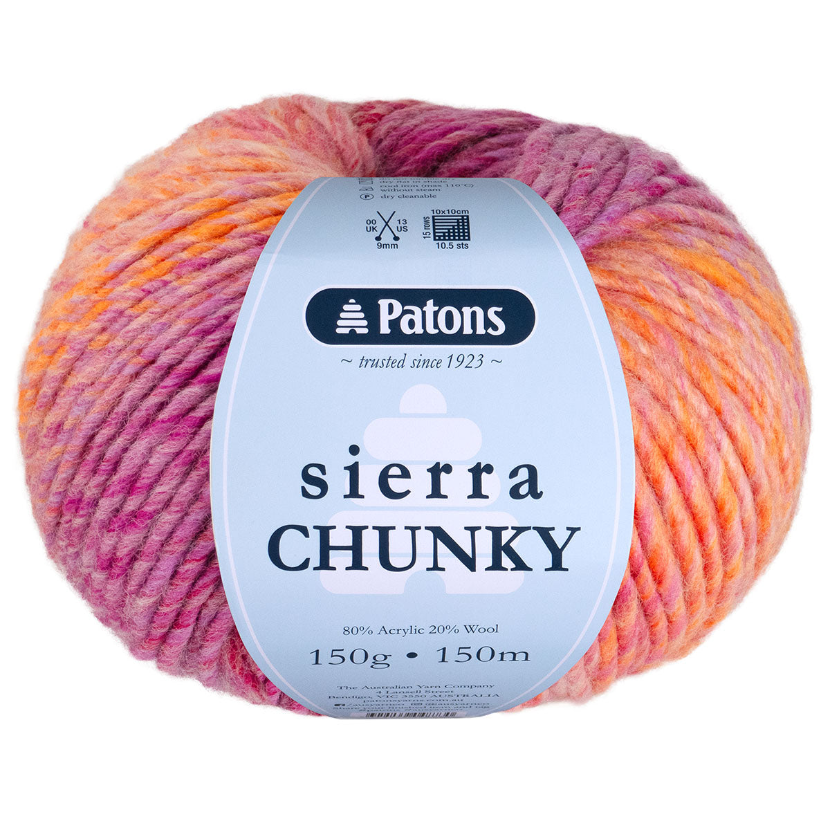Patons 150g "Sierra Chunky" Wool & Acrylic Blend Yarn