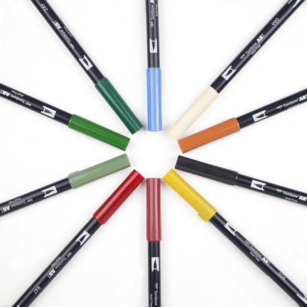 Tombow ABT Dual Brush Pen Markers - Set of 12 (Choose Your Pack)