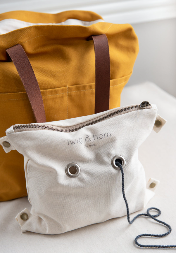 Twig & Horn Canvas Crossbody Project Tote Bag