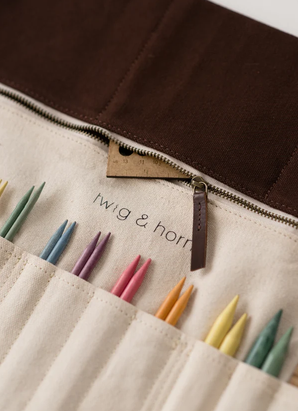 Twig & Horn Canvas Interchangeable Knitting Needle Case