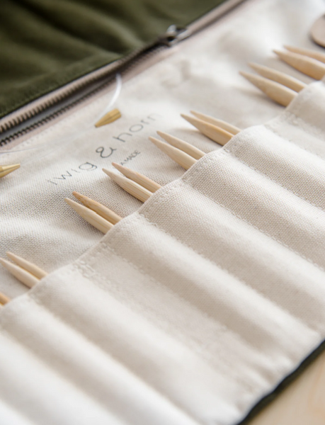 Twig & Horn Canvas Interchangeable Knitting Needle Case