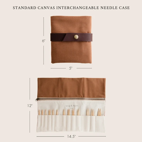 Twig & Horn Canvas Interchangeable Knitting Needle Case
