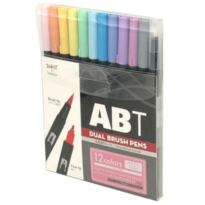 Tombow ABT Dual Brush Pen Markers - Set of 12 (Choose Your Pack)