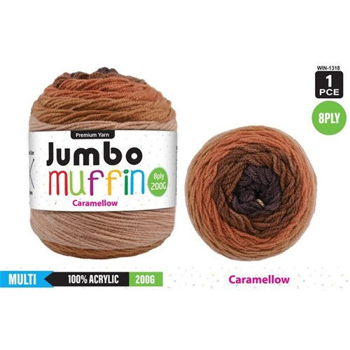 Everyday 200g "Jumbo Muffin" 8-Ply Acrylic Knitting Yarn - Choose Your Colour