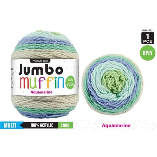 Everyday 200g "Jumbo Muffin" 8-Ply Acrylic Knitting Yarn - Choose Your Colour