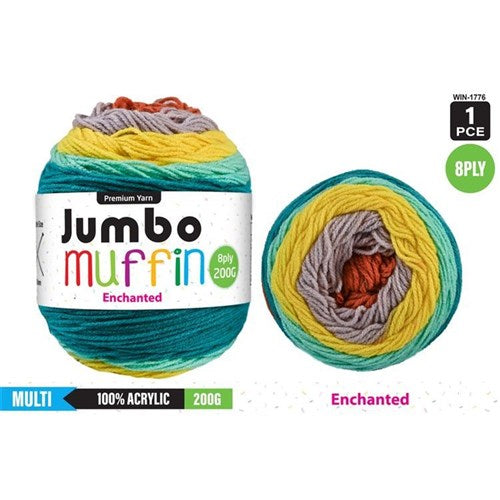 Everyday 200g "Jumbo Muffin" 8-Ply Acrylic Knitting Yarn - Choose Your Colour