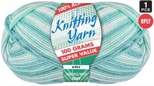 Everyday Super Value 100g Acrylic 8-Ply Knitting Yarn - Prints