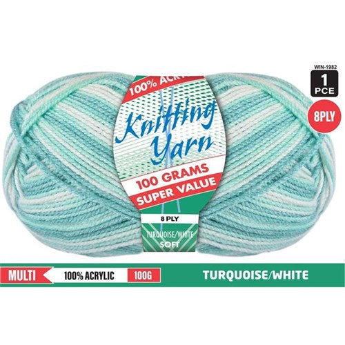 Everyday Super Value 100g Acrylic 8-Ply Knitting Yarn - Prints