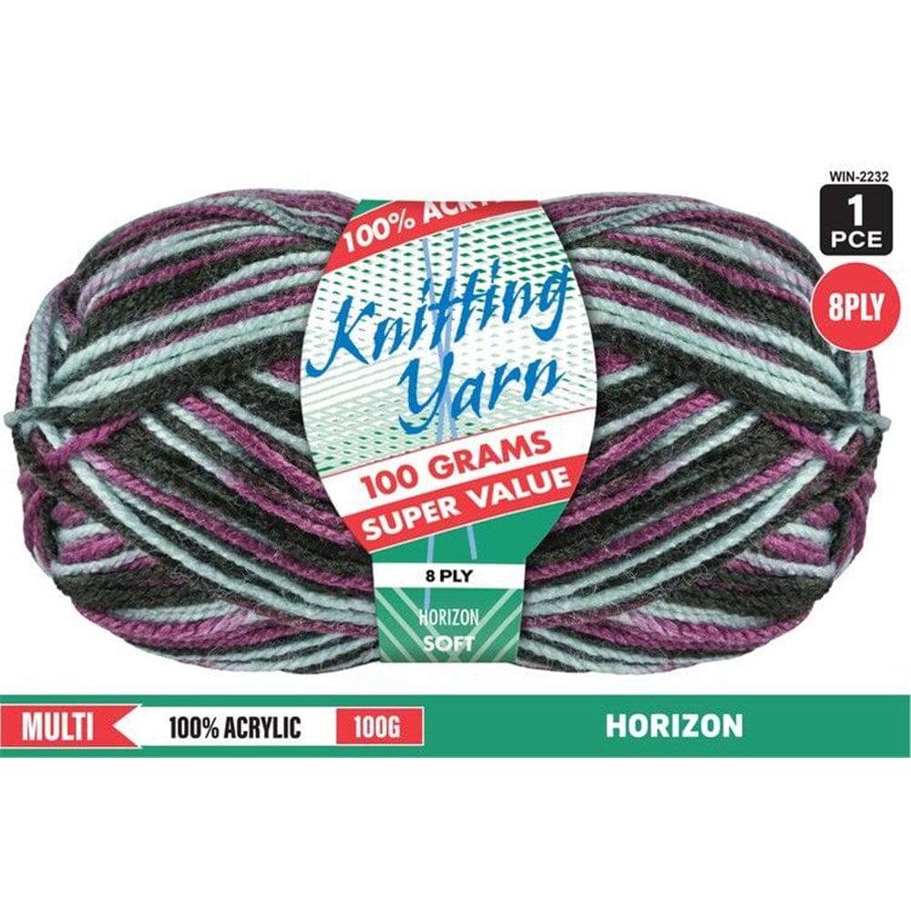 Everyday Super Value 100g Acrylic 8-Ply Knitting Yarn - Prints