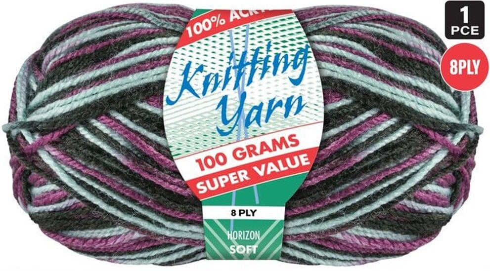 Everyday Super Value 100g Acrylic 8-Ply Knitting Yarn - Prints