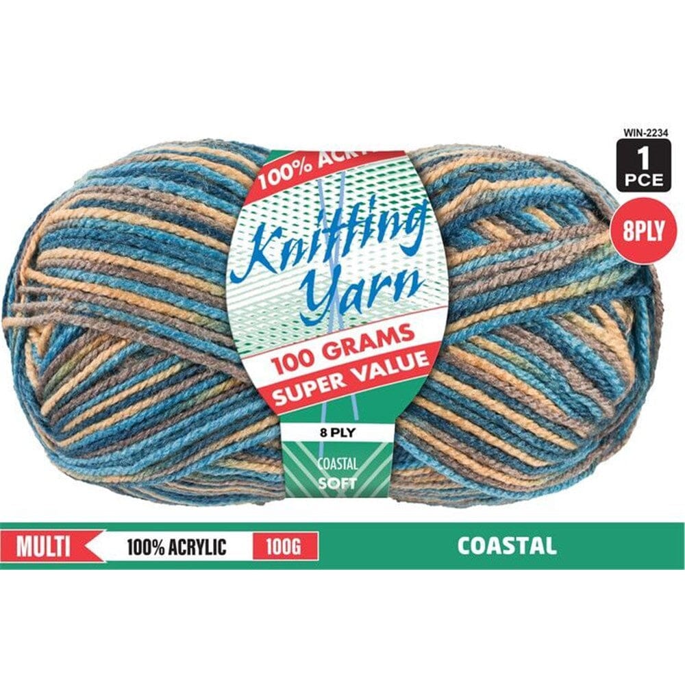 Everyday Super Value 100g Acrylic 8-Ply Knitting Yarn - Prints