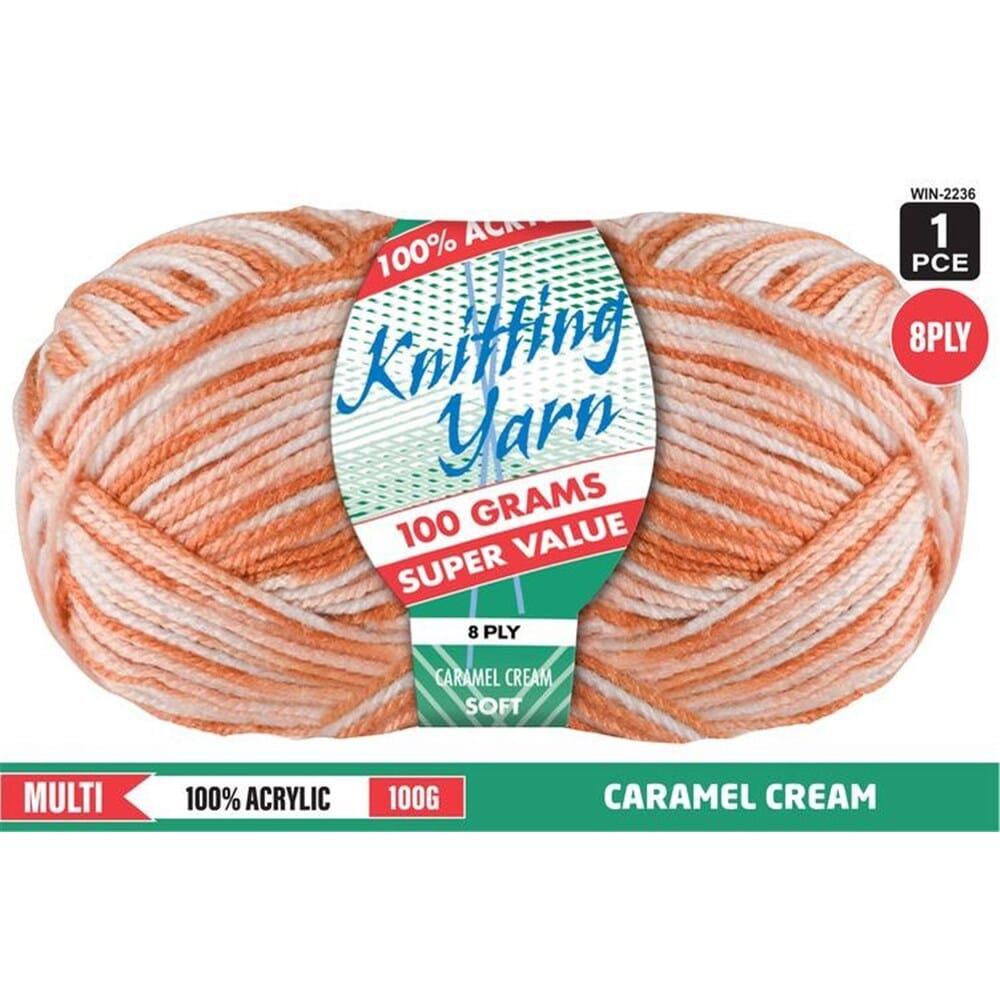 Everyday Super Value 100g Acrylic 8-Ply Knitting Yarn - Prints