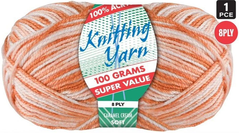 Everyday Super Value 100g Acrylic 8-Ply Knitting Yarn - Prints