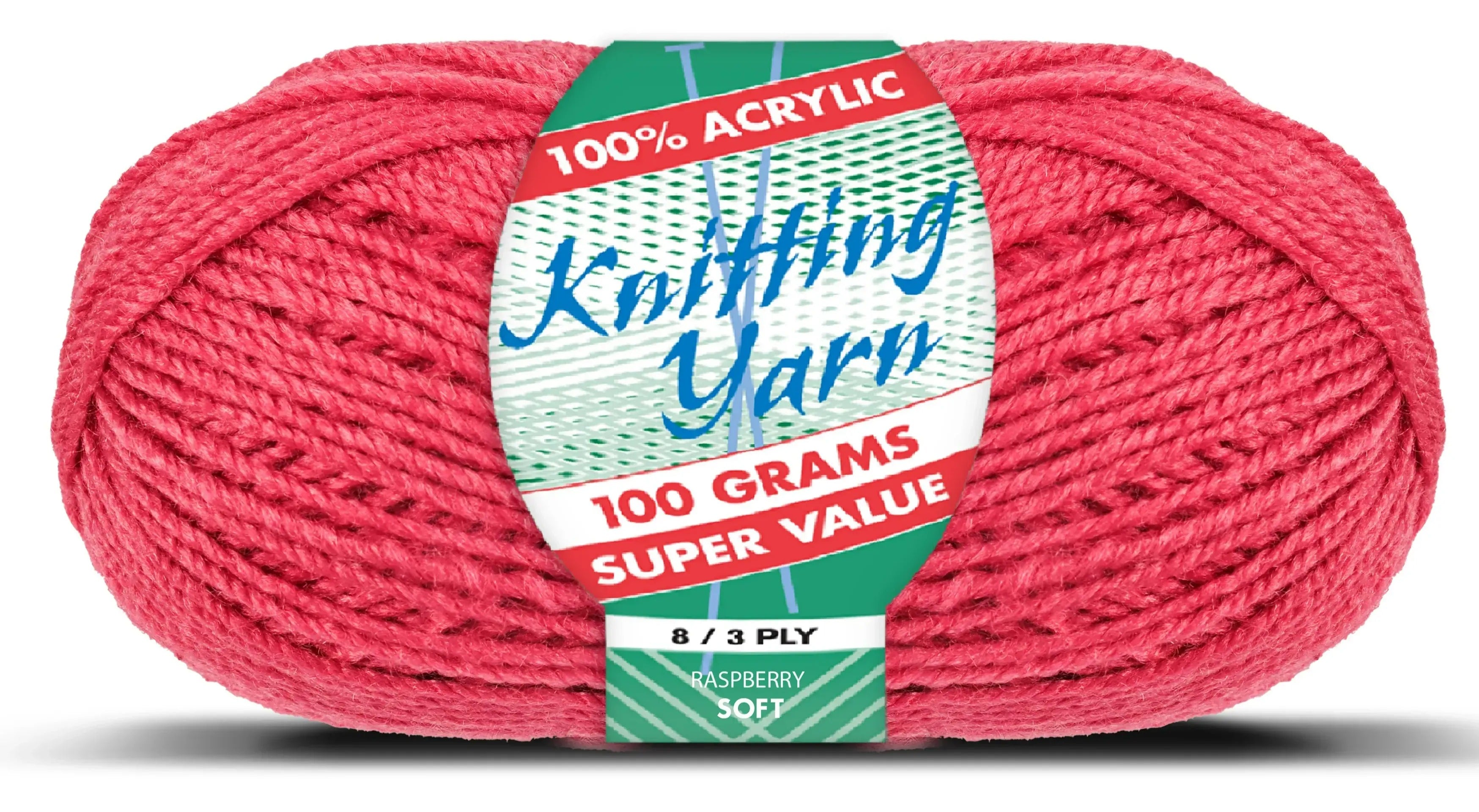 Everyday Super Value 100g Acrylic 8-Ply Knitting Yarn - Solids