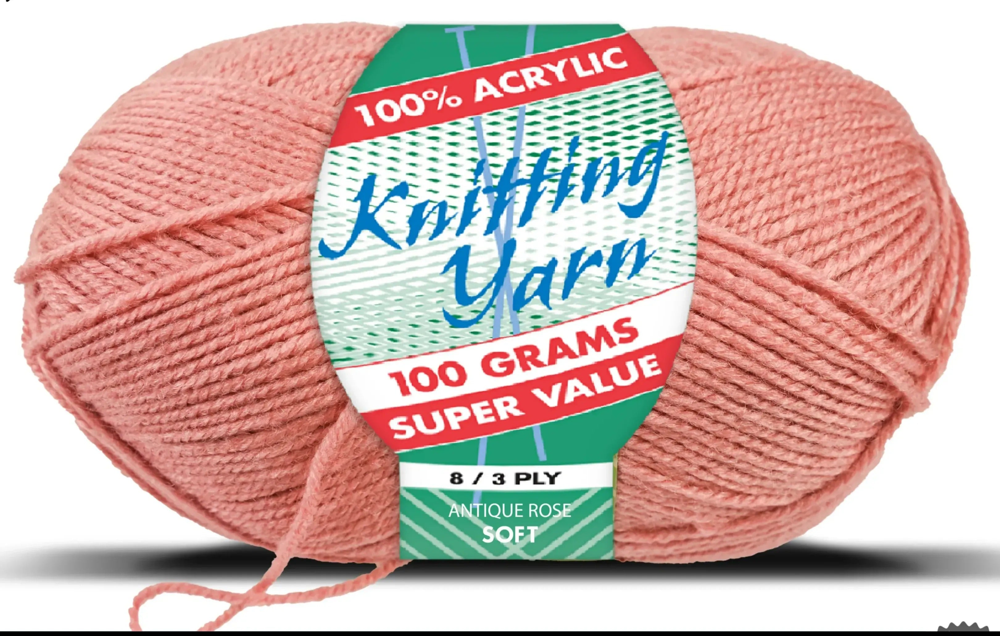 Everyday Super Value 100g Acrylic 8-Ply Knitting Yarn - Solids