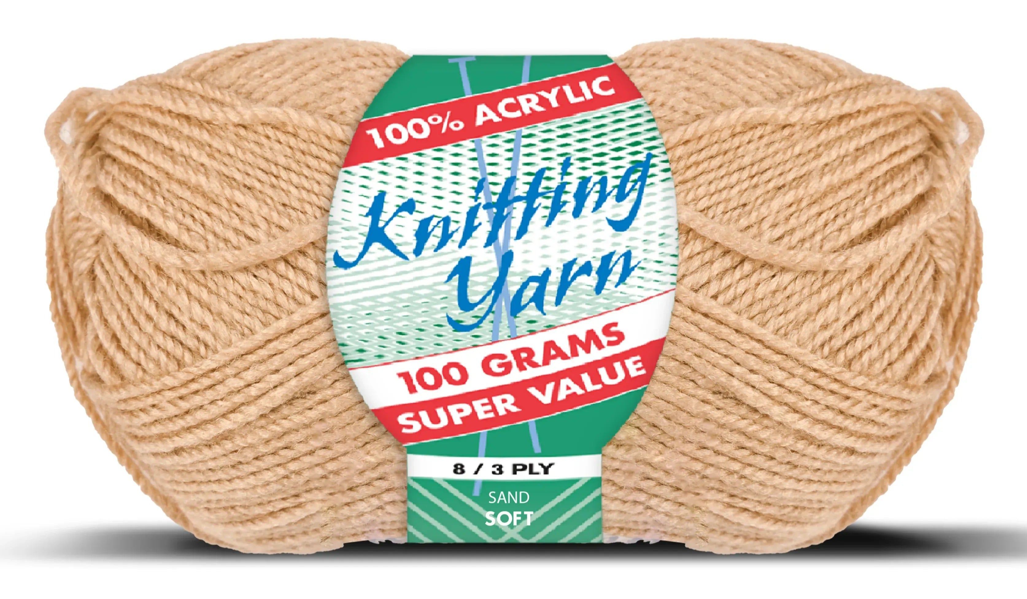 Everyday Super Value 100g Acrylic 8-Ply Knitting Yarn - Solids