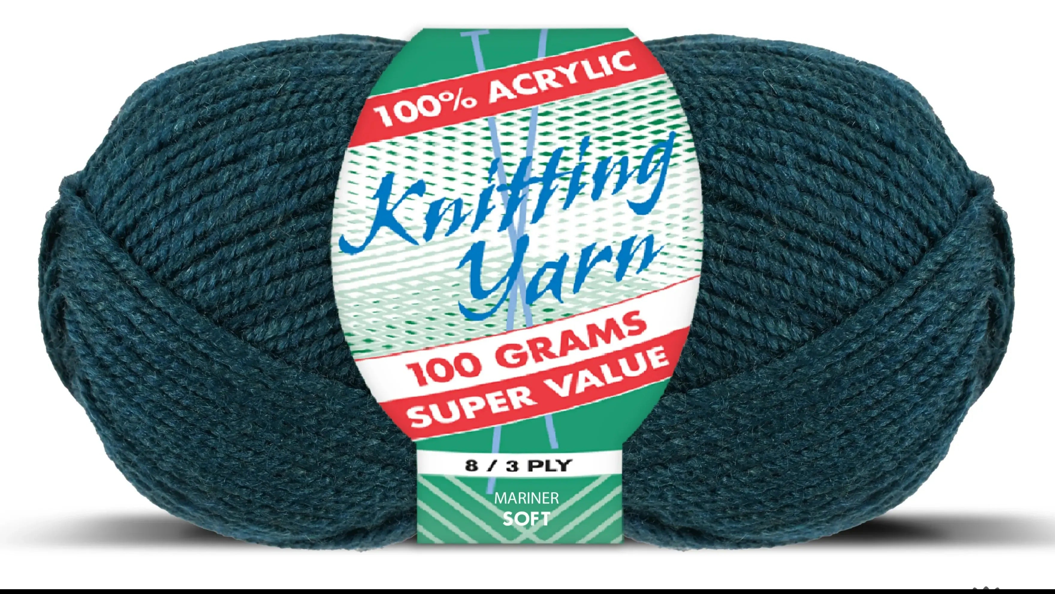 Everyday Super Value 100g Acrylic 8-Ply Knitting Yarn - Solids