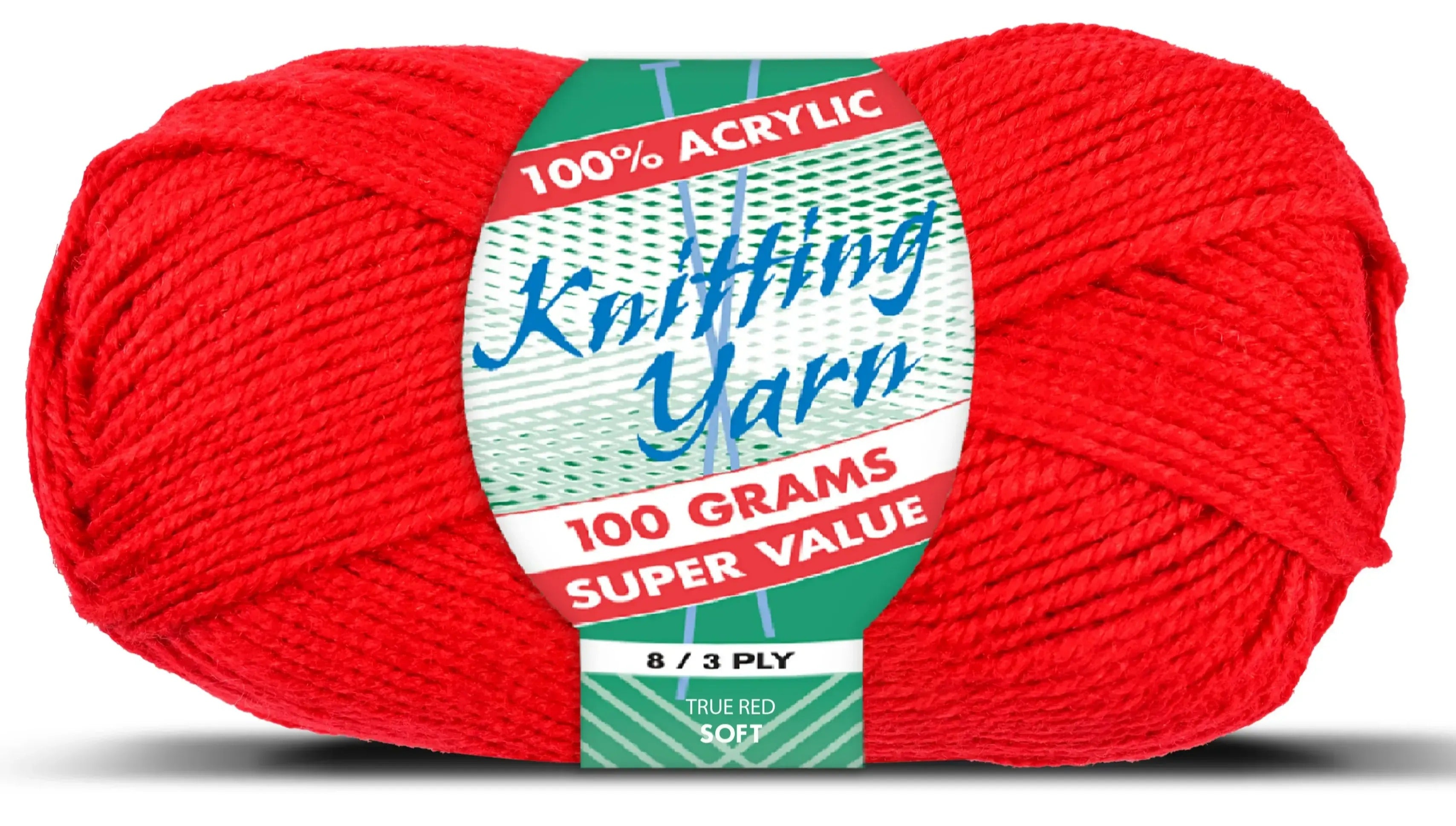 Everyday Super Value 100g Acrylic 8-Ply Knitting Yarn - Solids
