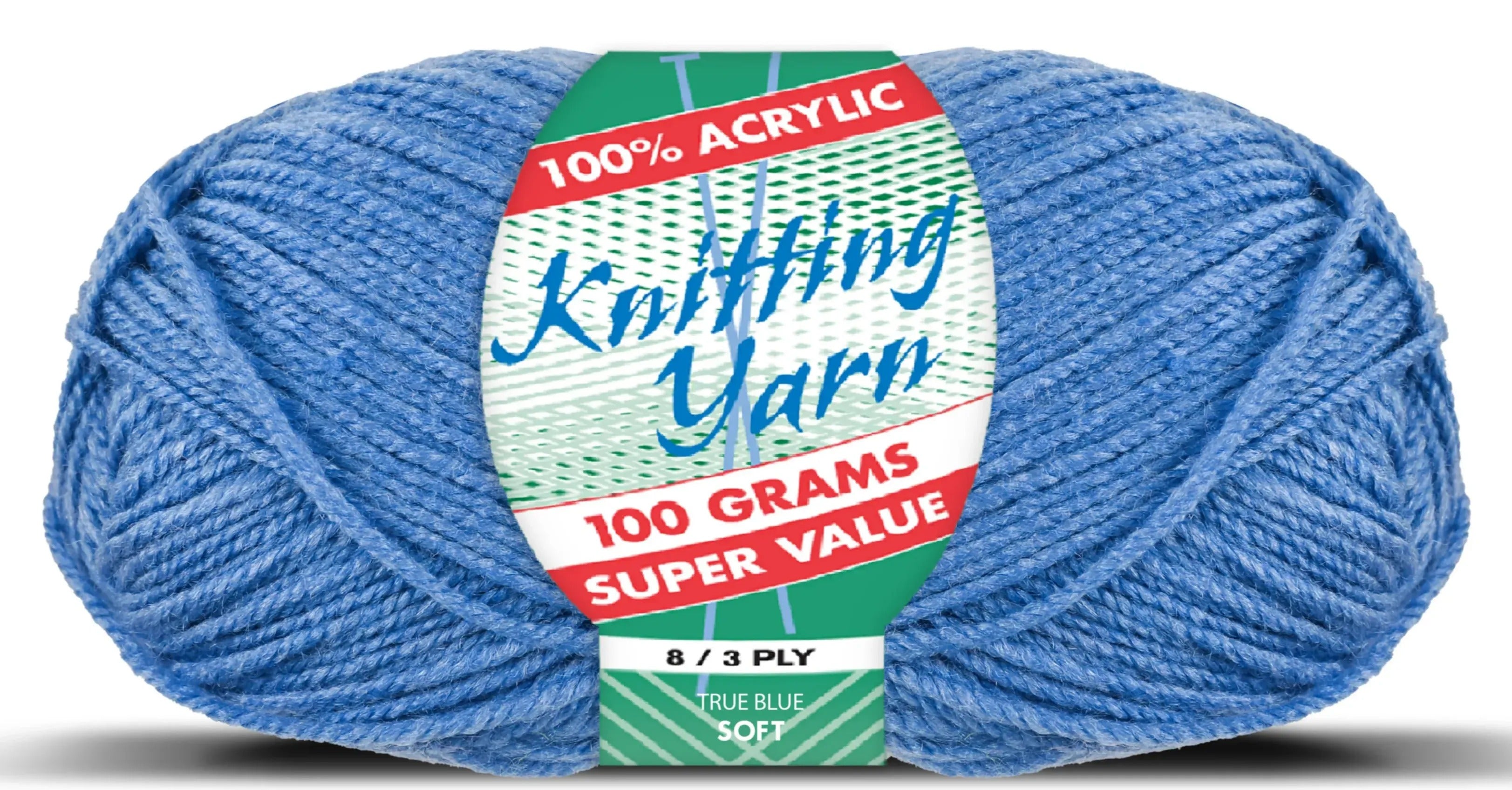 Everyday Super Value 100g Acrylic 8-Ply Knitting Yarn - Solids