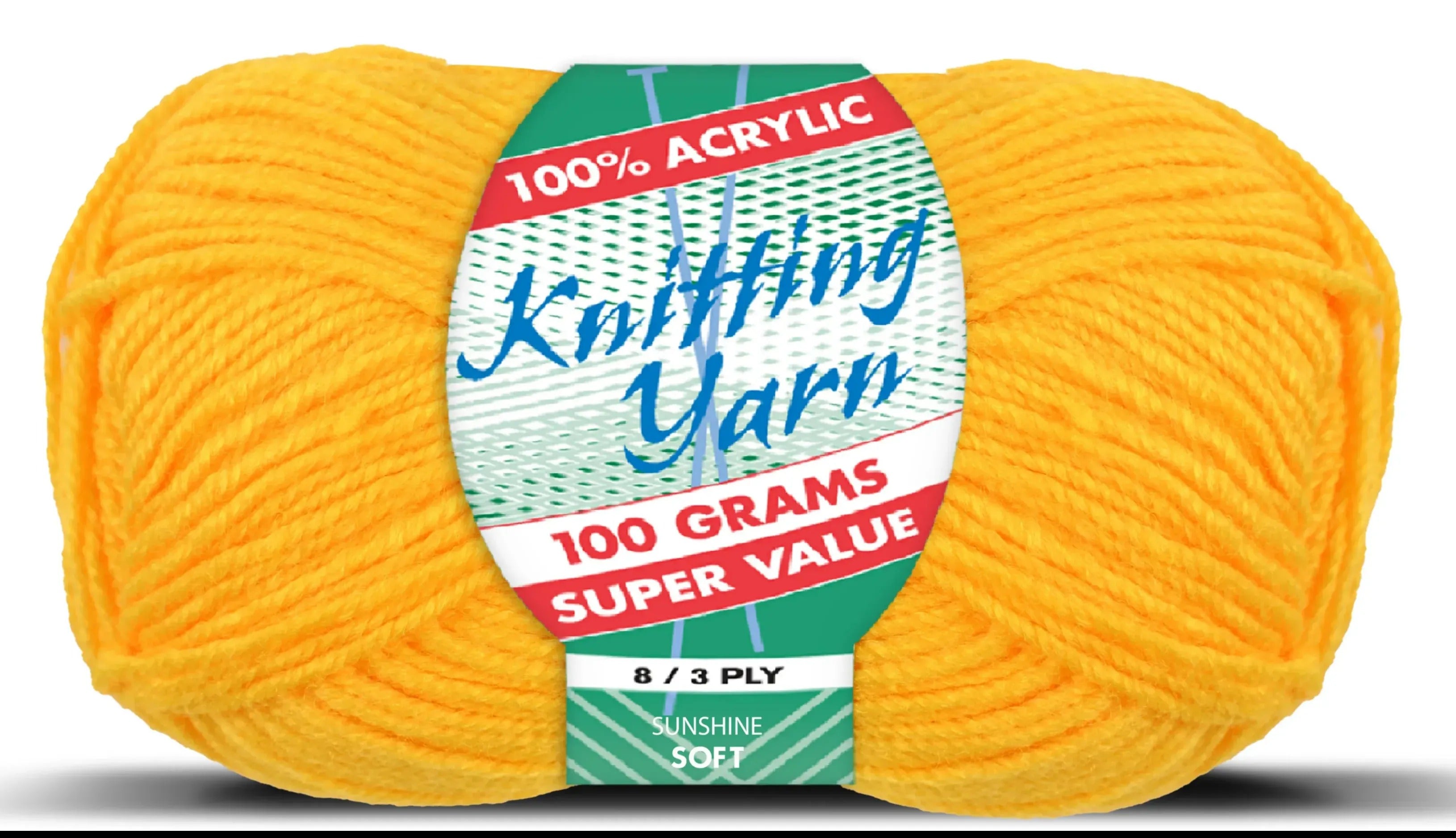 Everyday Super Value 100g Acrylic 8-Ply Knitting Yarn - Solids