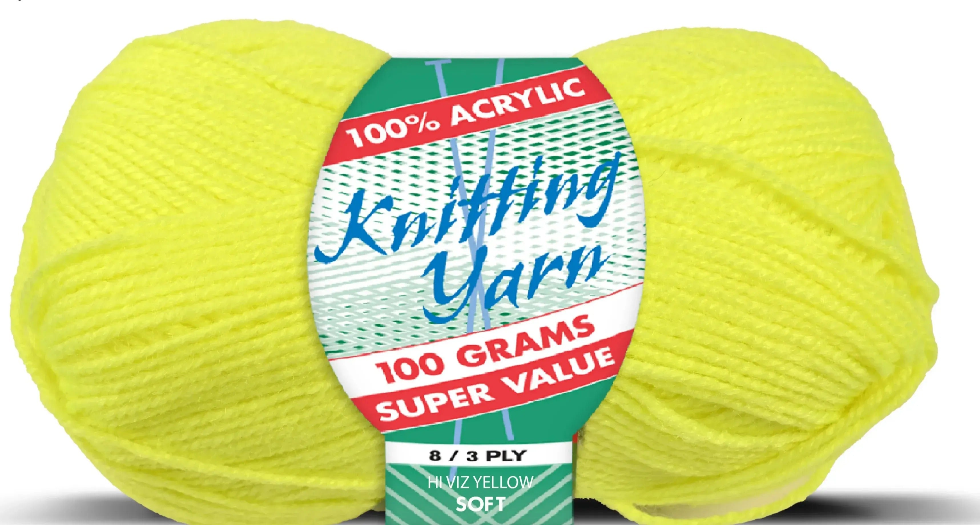 Everyday Super Value 100g Acrylic 8-Ply Knitting Yarn - Solids