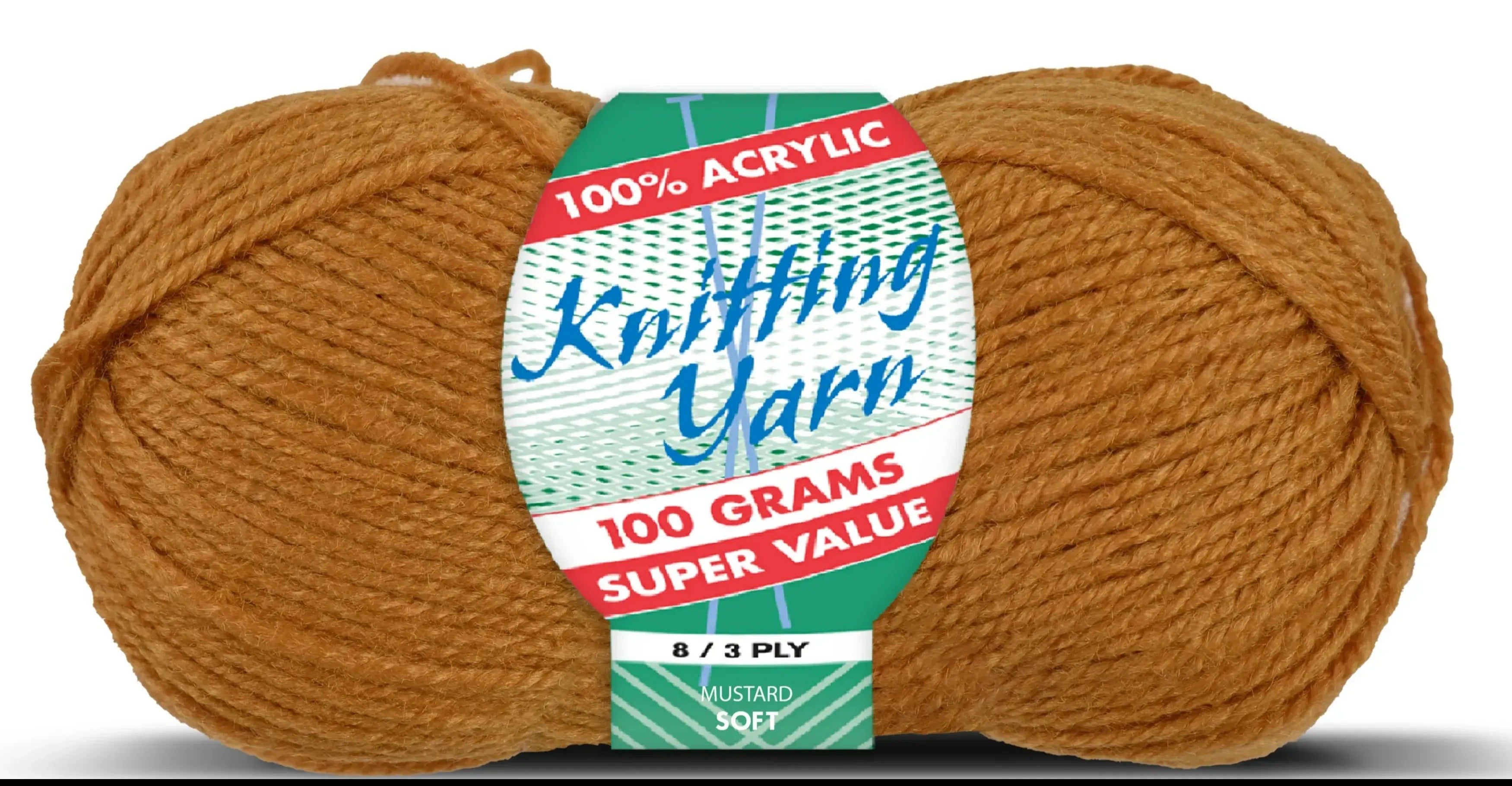 Everyday Super Value 100g Acrylic 8-Ply Knitting Yarn - Solids