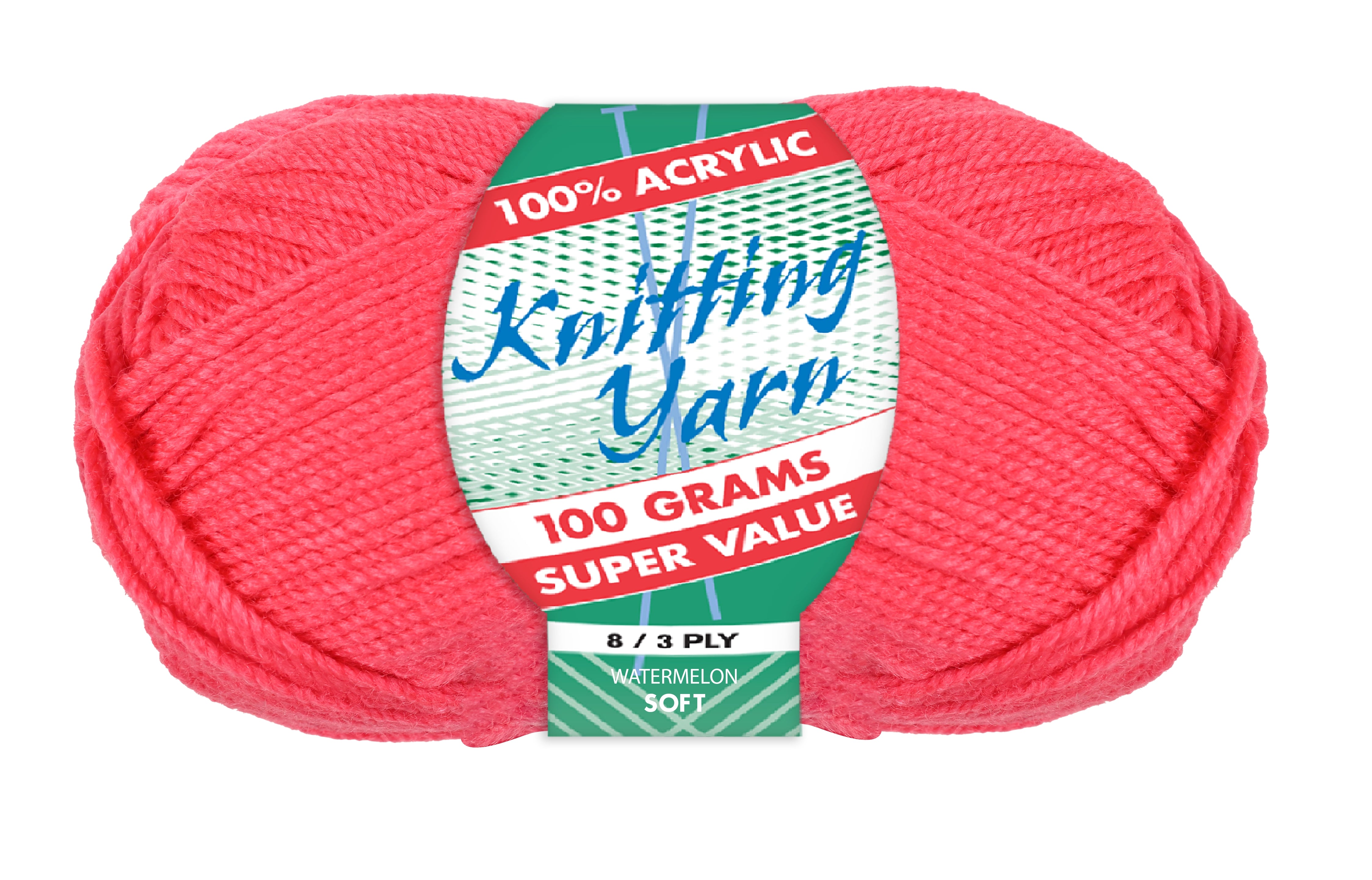 Everyday Super Value 100g Acrylic 8-Ply Knitting Yarn - Solids